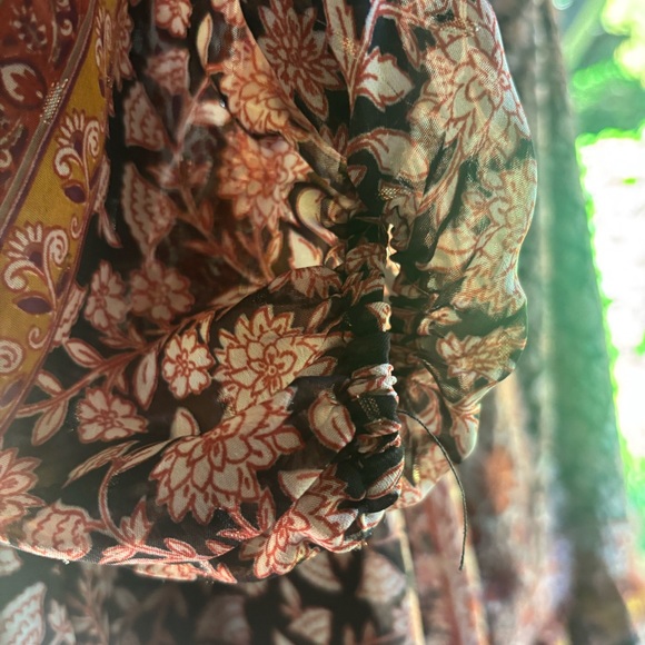 1. State Floral Boho Mini Dress - Black and Brown Size Small - Picture 6 of 9